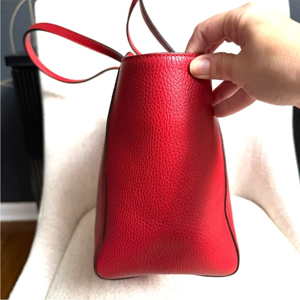 Authentic Gucci Swing tote bag red leather medium size - Picture 10 of 16